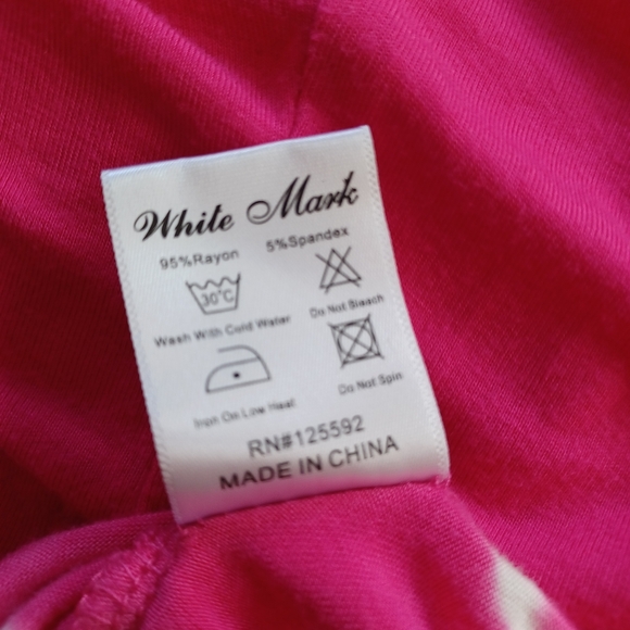 {White Mark} Pink and White Tie Dye Top - Picture 7 of 7